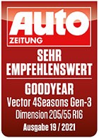 Auto Zeitung Goodyear Vector 4Seasons Testsieger 2021
